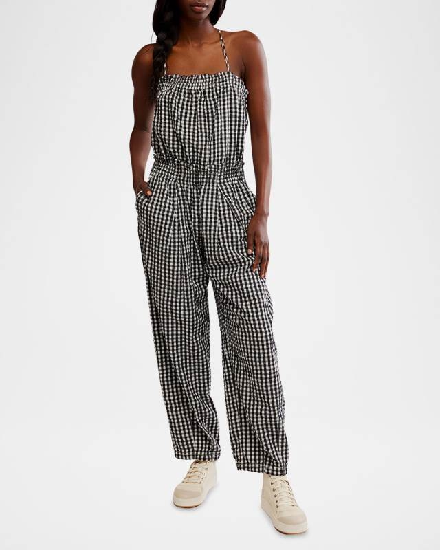 Retro Heatwave Gingham Jumpsuit
